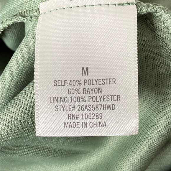 Francesca's Mi Ami green ruffle long-sleeve mini dress sage color Size Medium - Picture 10 of 16